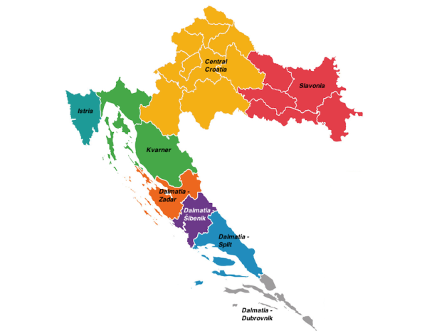 Las 8 regiones más bellas de Croacia (con mapa)