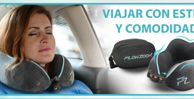 Almohada de viaje viscoelástica para cuello en Amazon